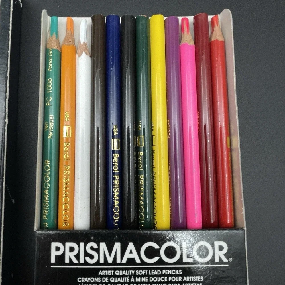 Vintage Prismacolor Berol 12 Color Pencil Sets‎ 1993 1996 USA Lot 2